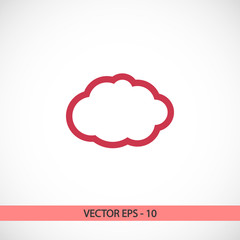  cloud icon, vector illustration. Flat design style