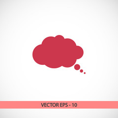 comic speech bubbles icon, vector illustration. Flat design style