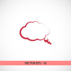 comic speech bubbles icon, vector illustration. Flat design style