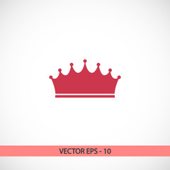 crown  icon, vector illustration. Flat design style  