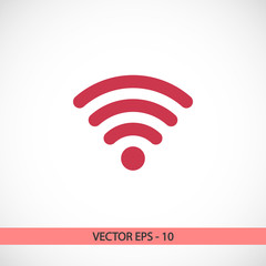 Wireless Icon, vector illustration. Flat design style