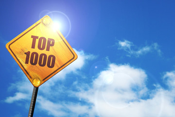 top 1000, 3D rendering, traffic sign