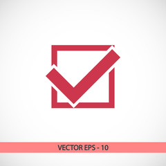 confirm icons; vector illustration. Flat design style