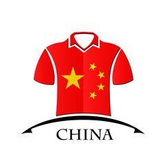 shirts icon made from the flag of  China