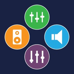 Obraz premium Set of 4 volume filled icons