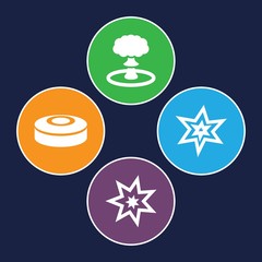 Set of 4 bang filled icons