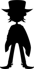 Cartoon Cowboy in Silhouette