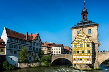 Obraz premium Scenic landscape of the Old Town Hall, Bamberg