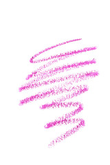 Stroke of cosmetic pencil on a white background