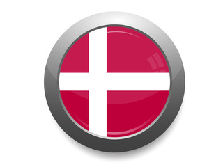 Obraz premium Denmark flag button