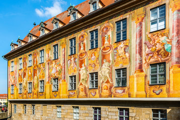 Fototapeta premium Detail of the frescoes on the Town Hall, Bamberg