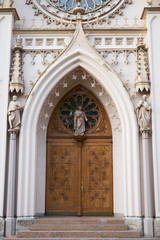 Gothic chapel in Peterhof. Petersburg.