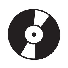 Retro vinyl record icon vector illustration