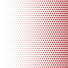 Halftone pattern background, star shapes, vintage or retro graphic with place for your text. Halftone digital effect with red color.