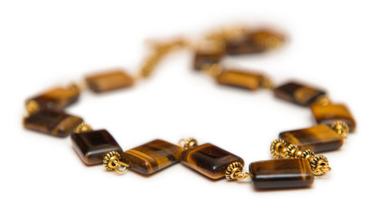 Elegant jewellery isolated on the white background