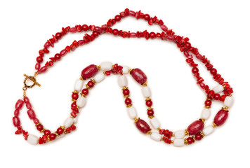 Elegant jewellery isolated on the white background