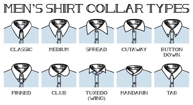 Shirt collars types vector de Stock | Adobe Stock