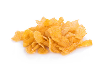 Corn flakes isolated on white background