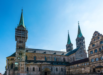 Fototapeta na wymiar Historic Bamberg cathedral with gothic architecture