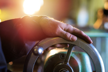 Worker resting on work place