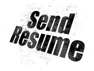 Finance concept: Send Resume on Digital background