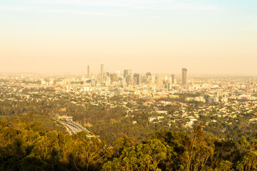 View of Brisbane city at Mount Coot-tha, Brisbane