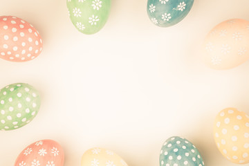 Fototapeta na wymiar Easter eggs, vintage color style