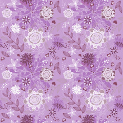 Seamless Floral Background Vector