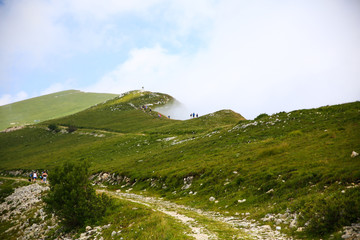 Fototapeta premium trekking in baldo mountain