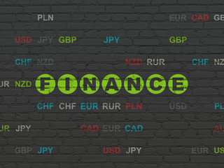 Banking concept: Finance on wall background