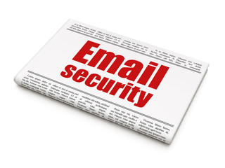 Security concept: newspaper headline Email Security