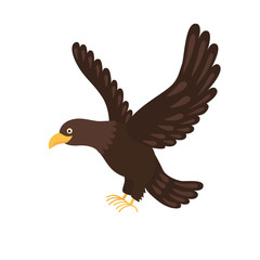 eagle flying isolated on white background