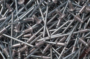 Blind rivets for gun close up texture