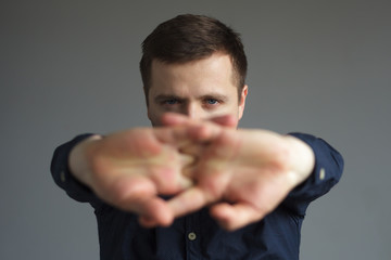 Man pulls forward hand disown problems