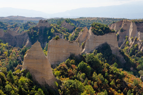 Sandstone pyramids in Melnik, Bulgaria