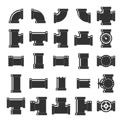 Pipe itting vector set.