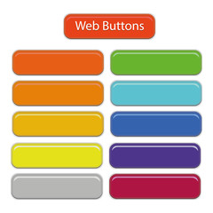 Fototapeta premium 3d Web Buttons Vector Isolated Set 