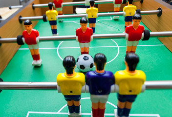 foosball table soccer . football players sport teame
