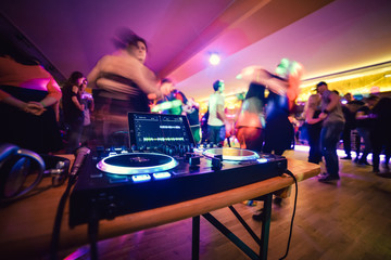 DJ mixer at a party / night club