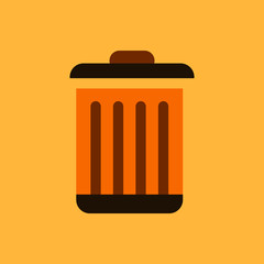 metal garbage can