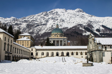 Sanctuary of Oropa - black wooden statue of the Virgin Mary  