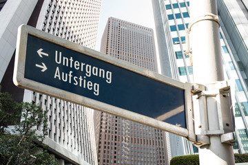 Obraz premium Schild 208 - Aufstieg