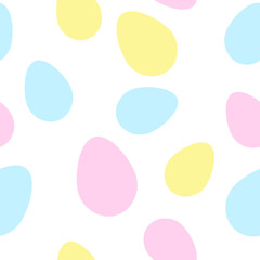 Easter seamless pattern. Pastel colors.