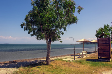 Secluded beach seaside summer in Greece