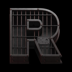 Jail cell font.