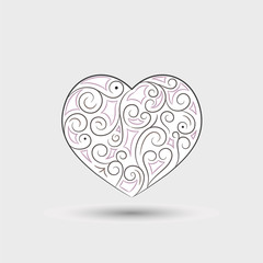 Abstract heart. Element for design.