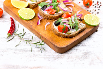 Delicious sandwich - Sandwich with fish-herring