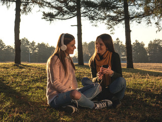 Women in park