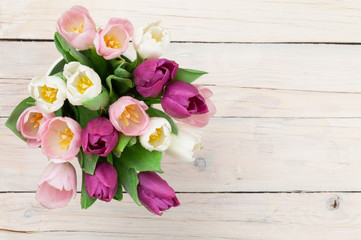 Colorful tulips bouquet