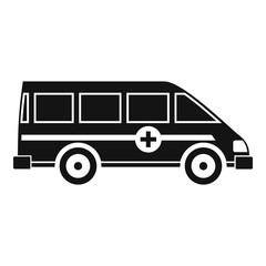 Ambulance emergency van icon, simple style